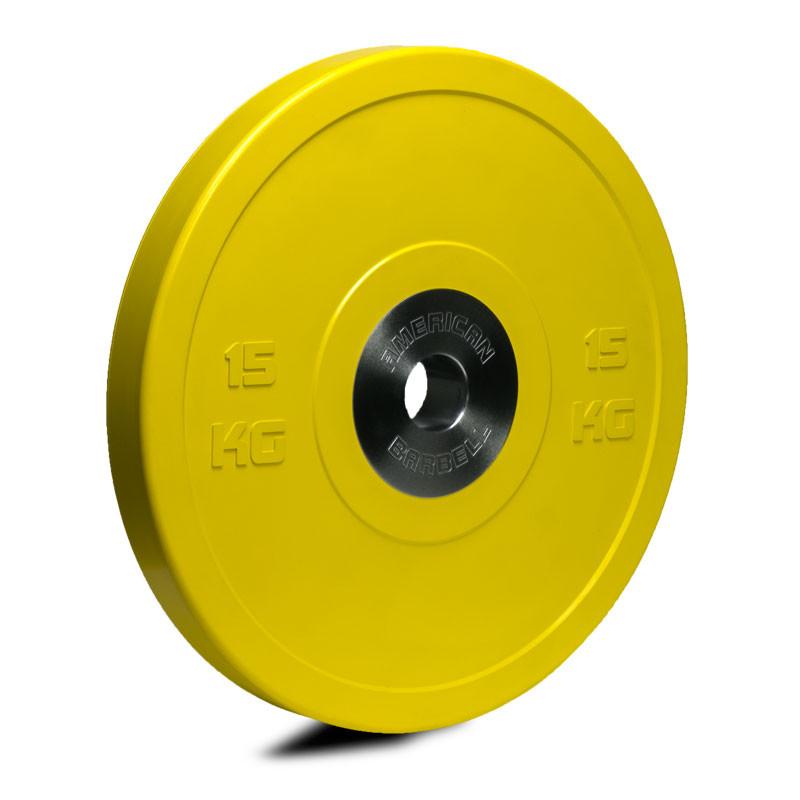 American Barbell Color Pro Bumper Plate 15 Kg