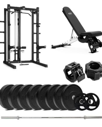 Hr 500 Half Rack Bumper Med Bænk Og Nedtræk   150 Kg