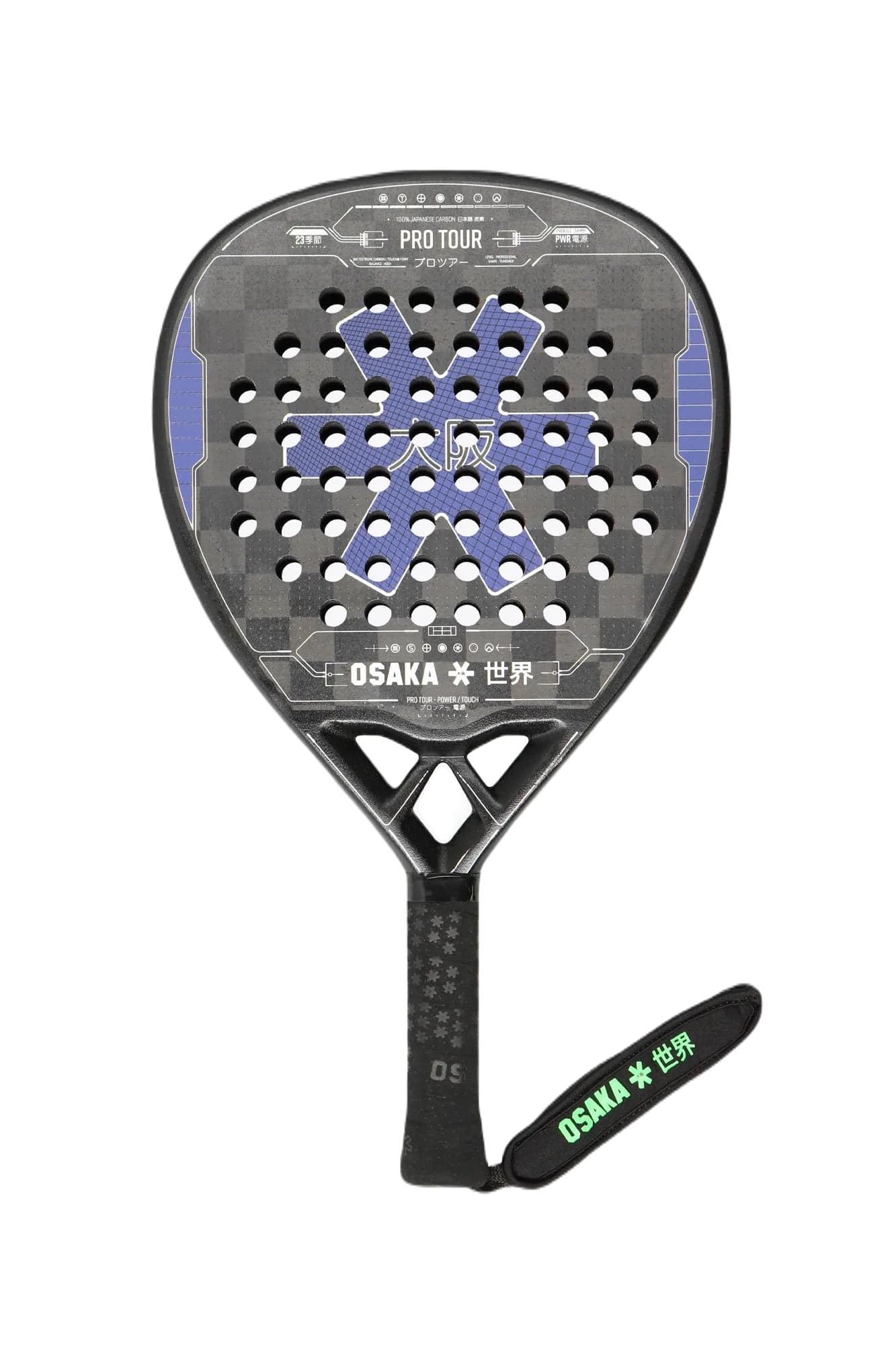 Osaka Pro Tour Power Touch 2023 Padelbat  Purple Sand