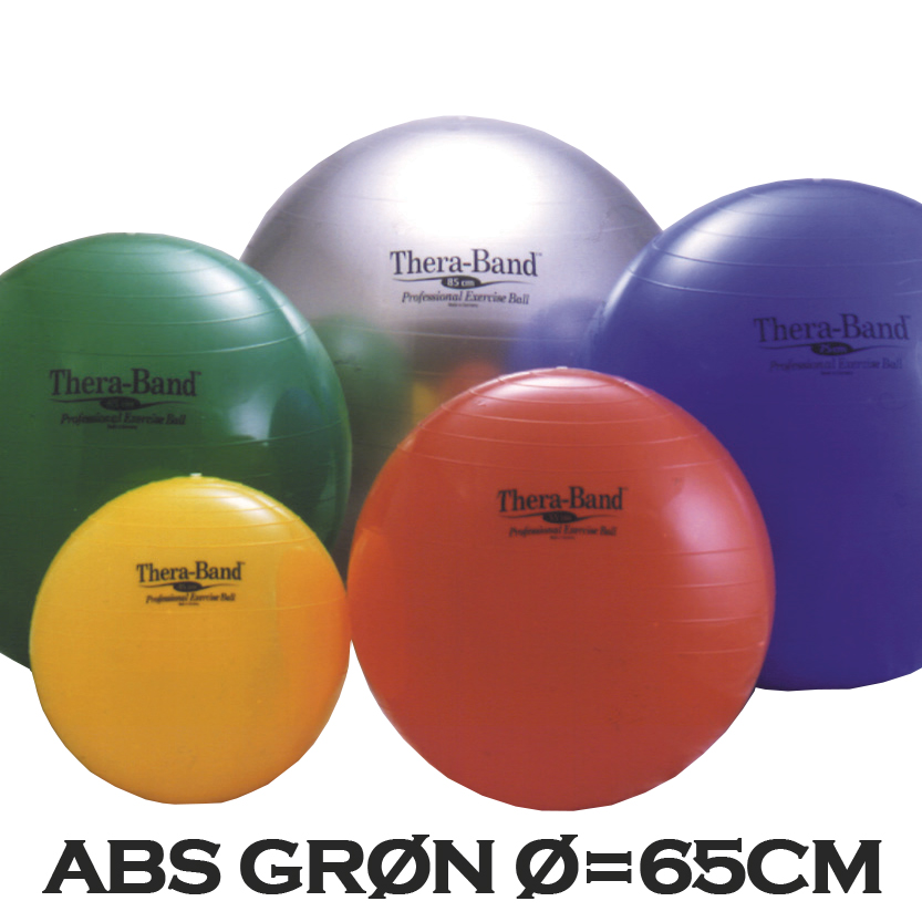 Thera-band Terapibold   Træningsbold 65cm Grøn  Inkl  Abs