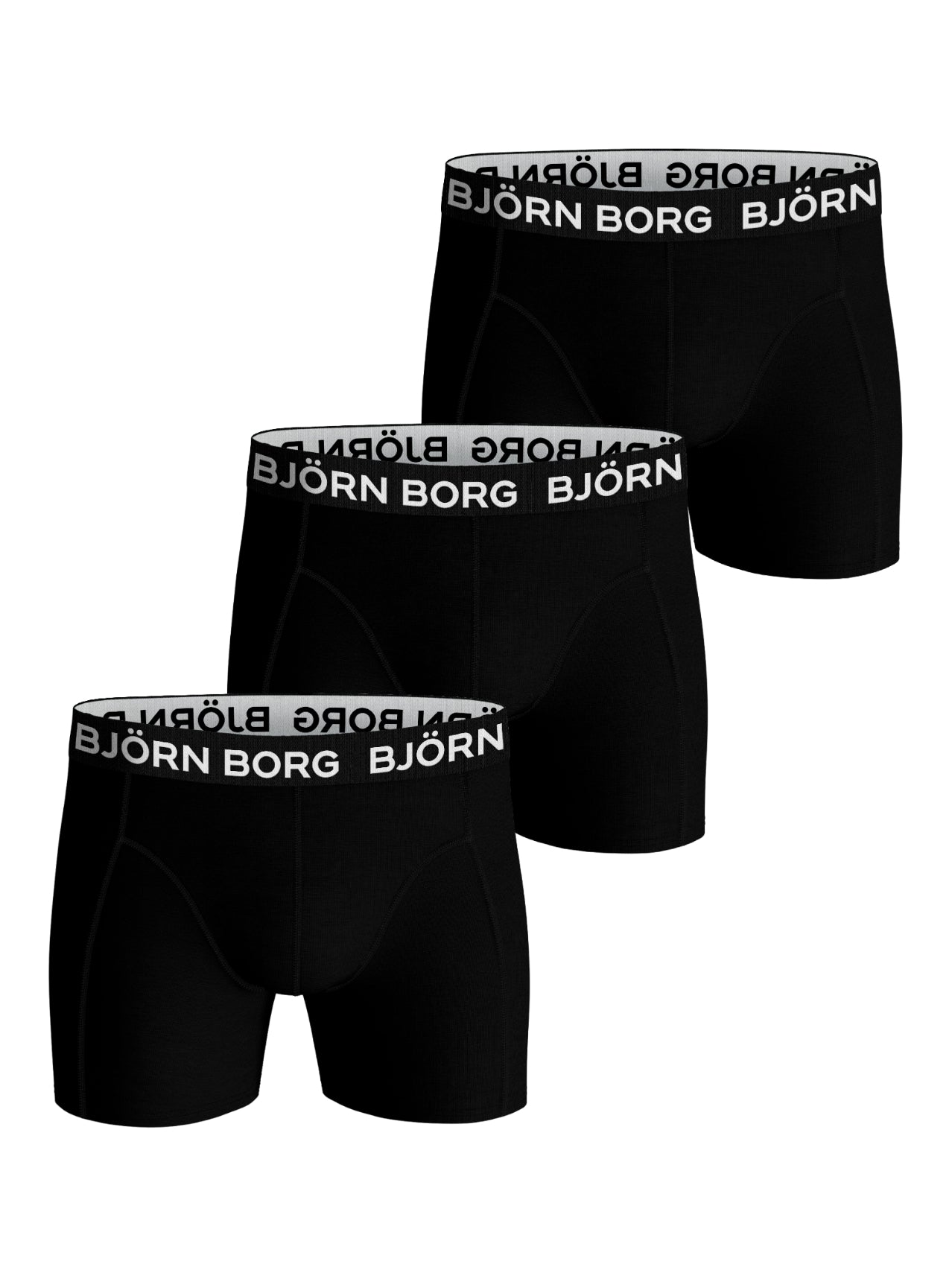 Björn Borg Cotton Stretch Boxershorts   -pak  Sort