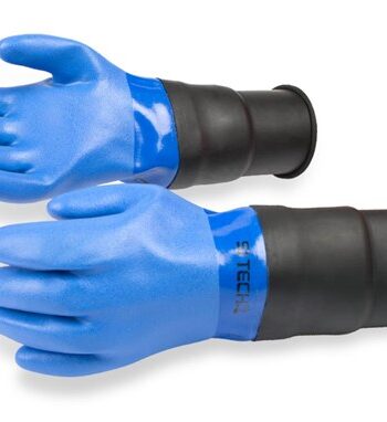 Blue Pvc Glove Extended Cuff Medium
