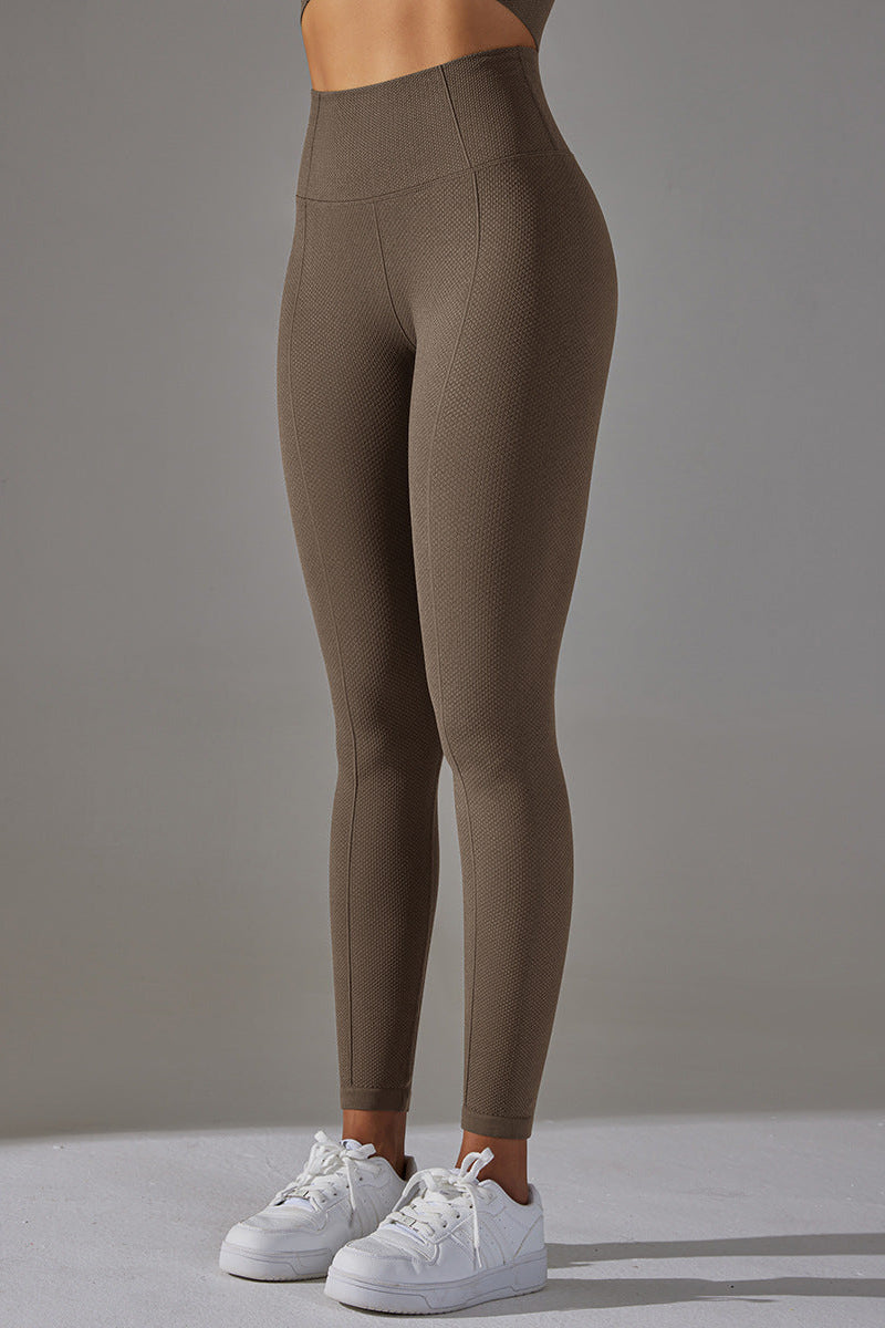 Comfortflex High Waist Tights Brown Small Brown