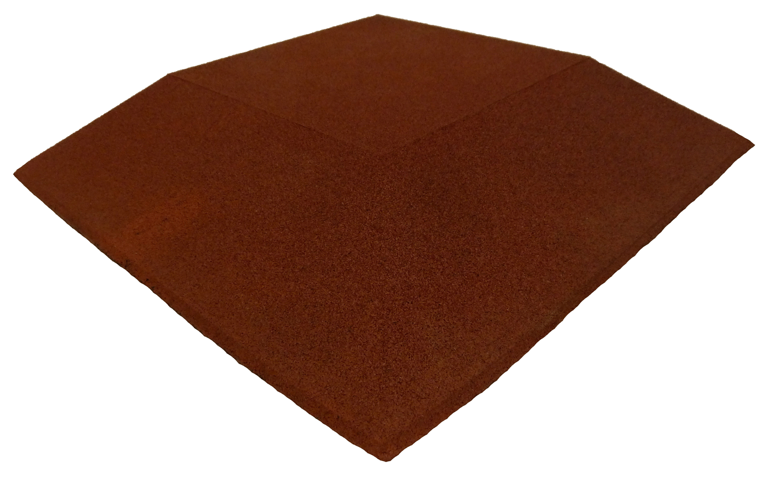 Ergofloor Ergoplay Impact Gummifliser Faldunderlag Hjørne 500x500x60 Mm Rød