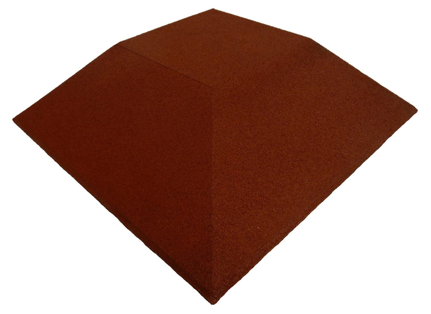 Ergofloor Ergoplay Impact Gummifliser Faldunderlag Hjørne 500x500x75 Mm Rød