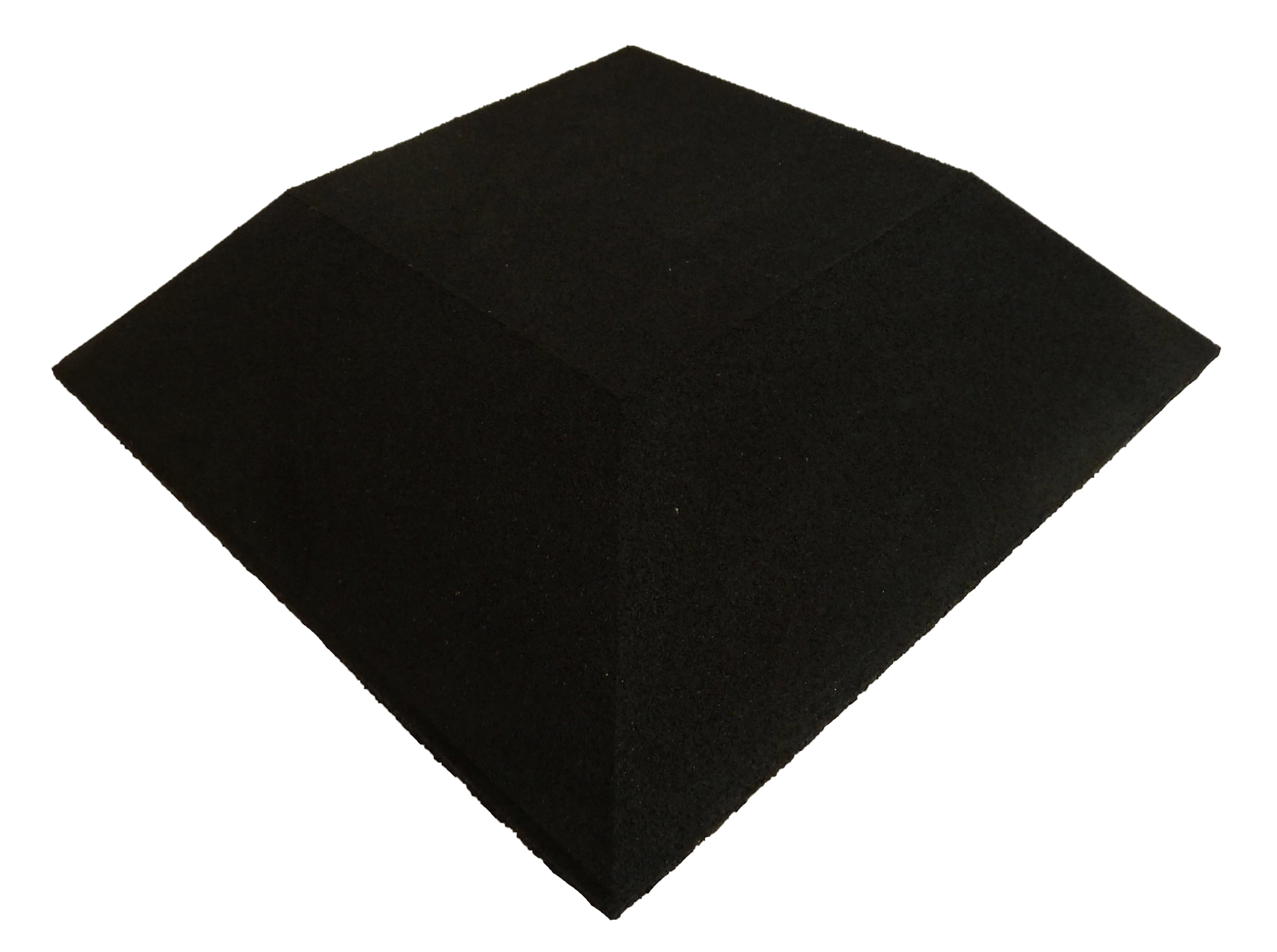 Ergofloor Ergoplay Impact Gummifliser Faldunderlag Hjørne 500x500x60 Mm Sort
