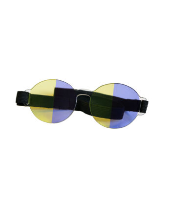 Farve Spectrum Halv-felt Brille  Blå   Gul
