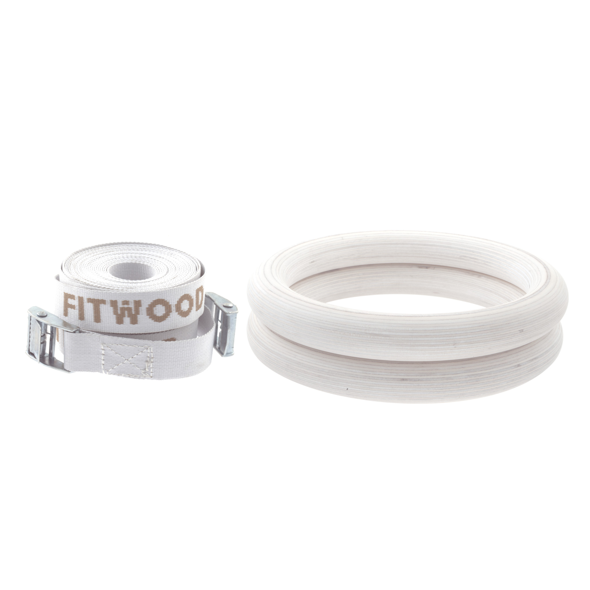 Fitwood Ulpu Gymnastikringe 28mm Glazing-overflade Hvid Strop