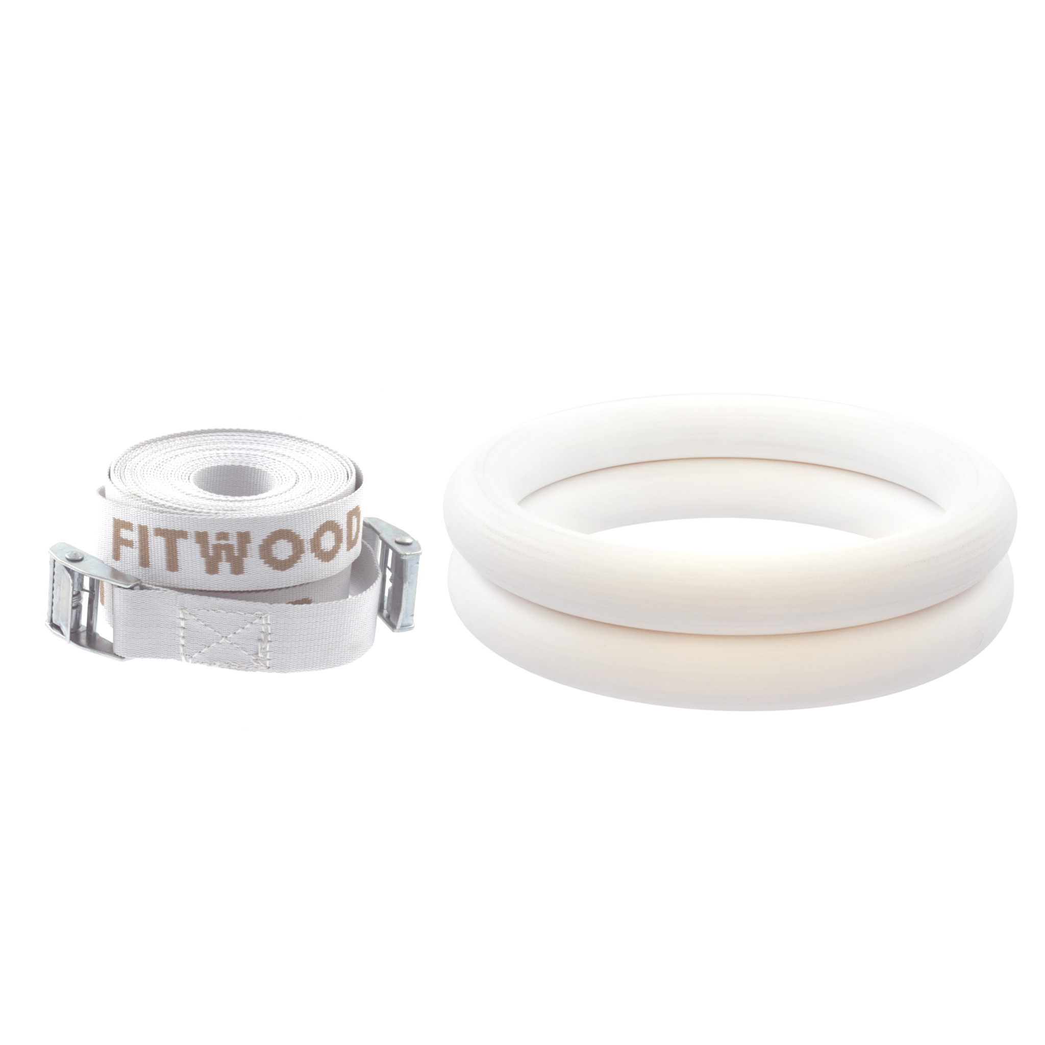 Fitwood Ulpu Gymnastikringe 28mm - Hvid-overflade Hvid Strop