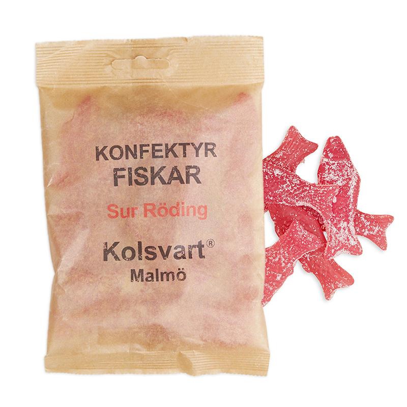 Kolsvart Syrlig Rødding Hindbær Vingummifisk