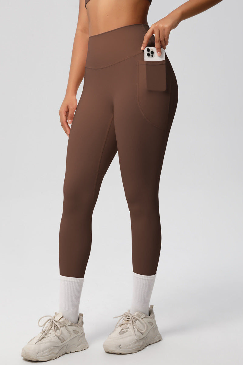Lea Tights Med Lommer Brown Small Brown
