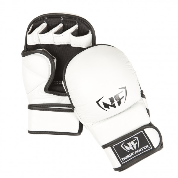 Nordic Fighter Mma Handsker Shooto Gloves Pro White Kunstlæder -large