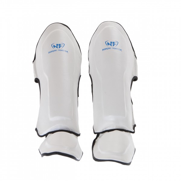 Nordic Fighter Shin Guards Instep Type Benskinne Hvid Læder Small