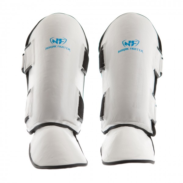 Nordic Fighter Shin Guards Instep Type Benskinne Læder Hvid Small