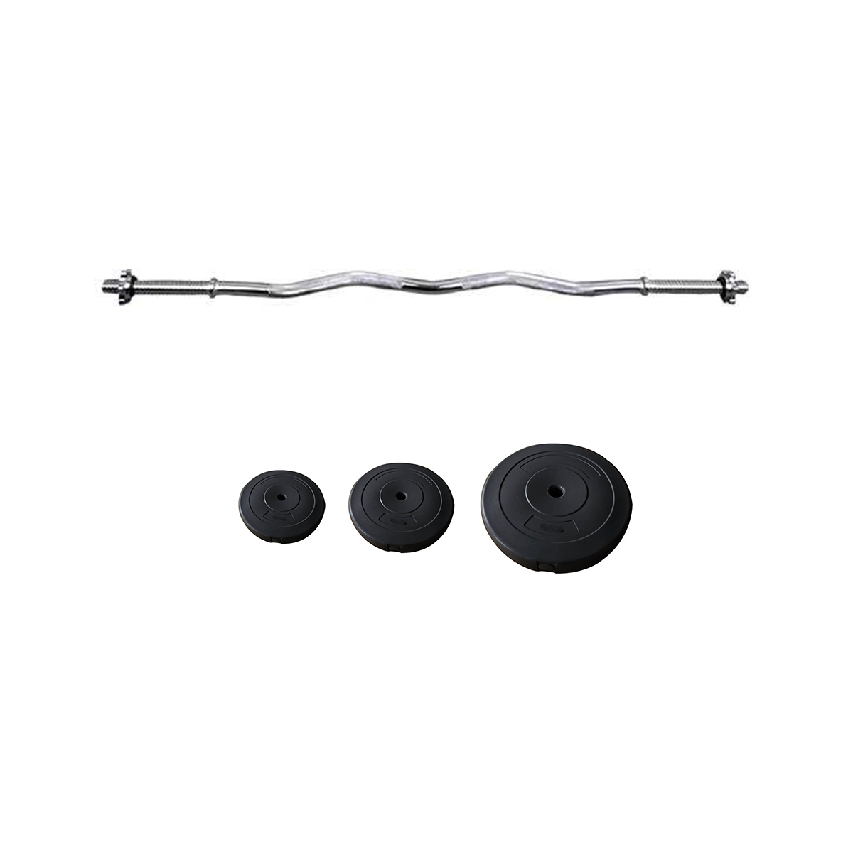 Odin Curl Vægtstang 120 Cm 30mm Inkl Vægtskiver 24 5kg