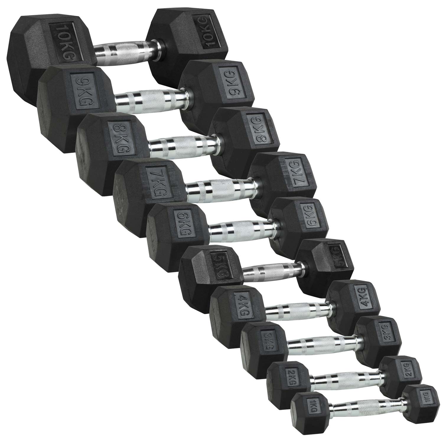 Odin Hex Håndvægtsæt -10kg 110kg
