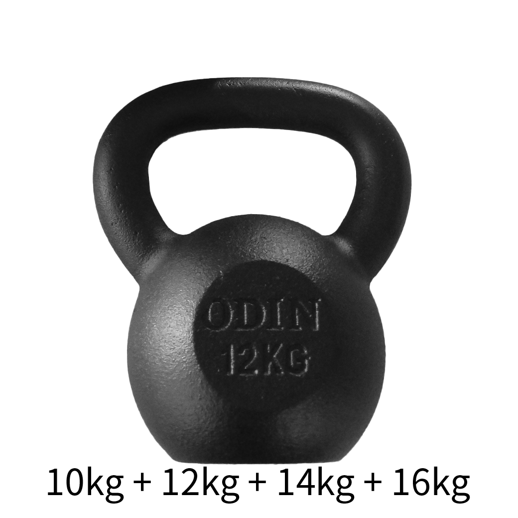 Odin Kettlebell Støbejern Pakketilbud 10 12 14 16kg