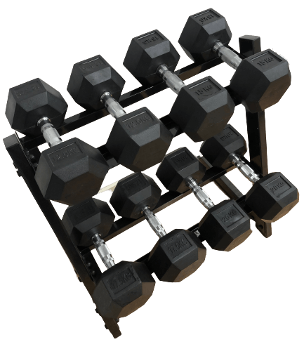 Odin 130kg Hex Set Pakketilbud Sæt Håndvægte Rack