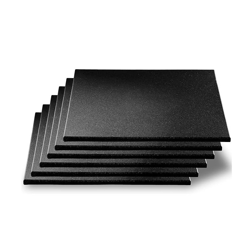 Odin Pro Gummigulv 500x500x10mm Sort Stk 1kvm