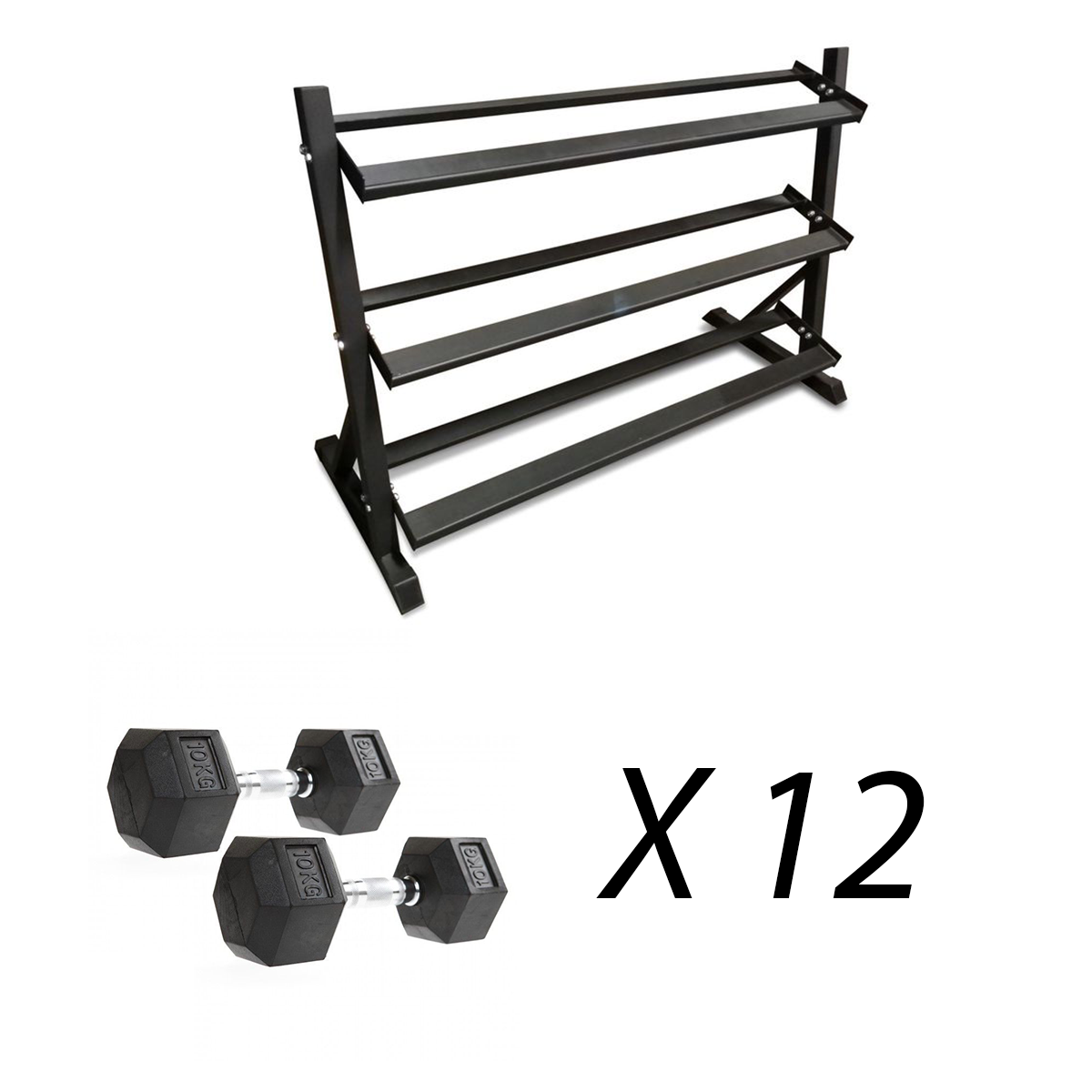 Odin Rack Bænk Til Hex Håndvægte Inkl Håndvægte 165kg