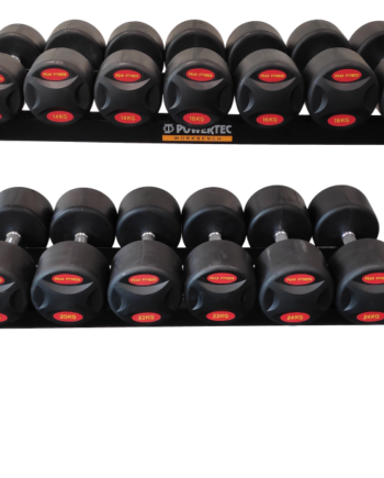 Powertec  Håndvægtstativ 12-    Par Gummi 24 Kg