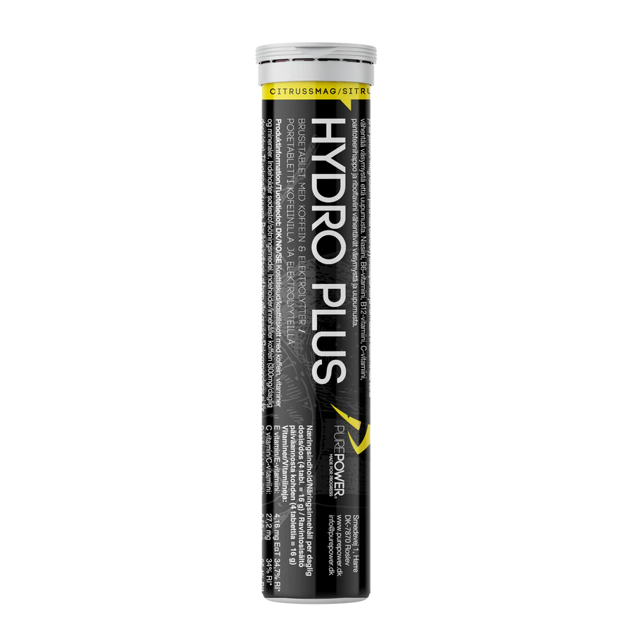 Purepower Hydrotabs Elektrolytter Citrussmag    Rør Med 20 Tabletter