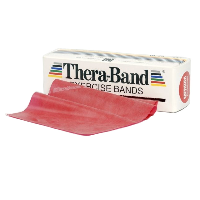 Thera-band Træningselastik Bånd Level   Medium Rød   5m
