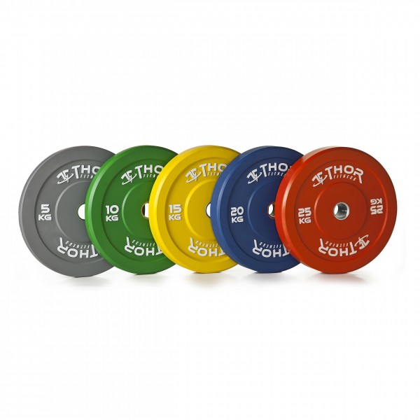 Thor Fitness Farvet Bumper Vægtskiver 20kg   50mm    Stk