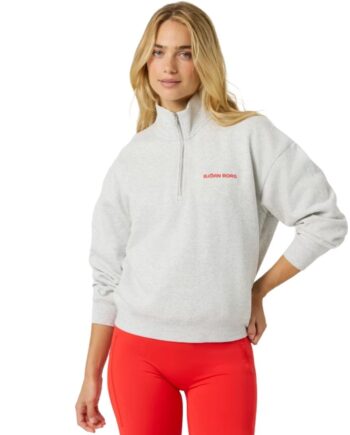Björn Borg Halfzip Sweatshirt Women  Ultra Light Grey Melange