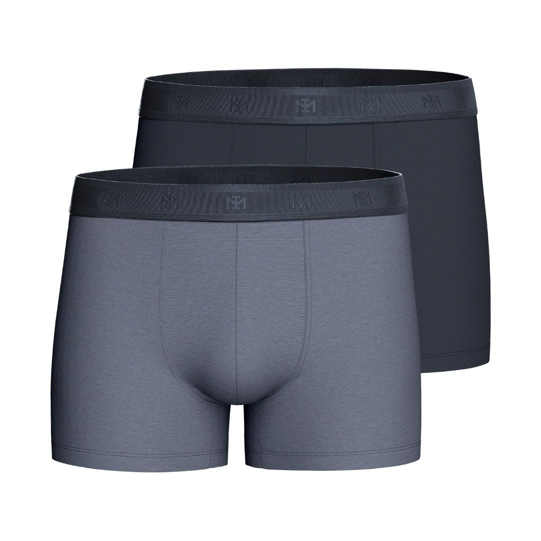 Impetus Plain Boxershorts -pak Grey Navy Blue