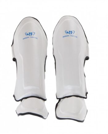 Nordic Fighter Shin Guards Instep Type   Benskinne Hvid Læder Medium