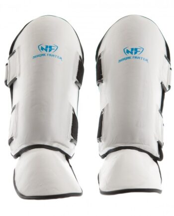 Nordic Fighter Shin Guards Instep Type   Benskinne Læder Hvid  -large